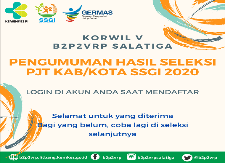 Pengumuman PJT Kab / Kota SSGI 2020